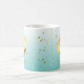 Gold Pisces Ombre Zodiac Astrology Horoscope Sign Koffiemok (Center)