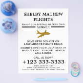 Gold Plane Icon, Airline Adverteren Flyer (Enkel)