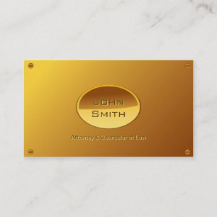 Gold Plated Attorney/Lawyer visitekaartje