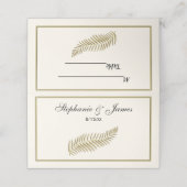 Gold Plum Ivory BG Escort Place-kaarten (Buitenkant ongevouwen)