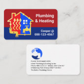 Gold Plumbing Heating Home Frame Visitekaartje (Voorkant / Achterkant)
