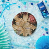 Gold Poinsettia Bord kerstpapier (Feest)