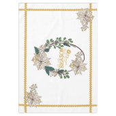 Gold Poinsettia C'est la saison de vacances nappes (Devant)