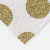 Gold Polka Dot Fleece Blanket Home Decor (Hoek)