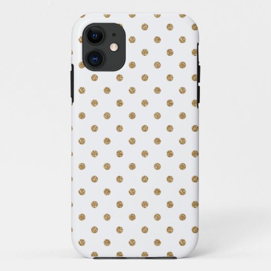 Gold Polka Dot Iphone 5 Hoesje (Achterkant)