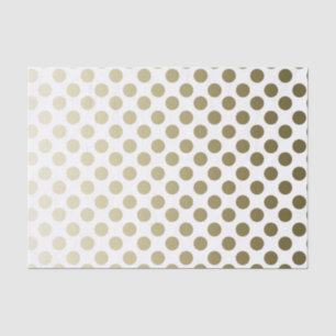 Gold Polka Dot op wit Tissuepapier