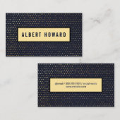 Gold Polka Dot Pattern Visitekaartje (Voorkant / Achterkant)