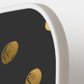 Gold Polka Dot Pattern White - aangepaste tekst Pickleball Paddle (Links Detail)