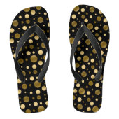 Gold Polka Dot Seamless Pattern Teenslippers (Voetbed)