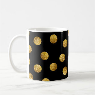 Gold Polka Dot: sprankelend naadloos. Koffiemok