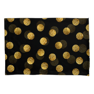 Gold Polka Dot: sprankelend naadloos. Kussensloop