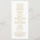 Gold Polka Dot - White & Gold - Wedding Programme Programma (Achterkant)