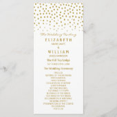 Gold Polka Dot - White & Gold - Wedding Programme Programma (Voorkant)