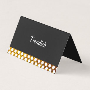 Gold Polka Dots Black Achtergrond Visitekaartjes