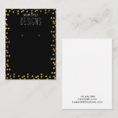 Gold Polka Dots Glitter Earling Display Card Visitekaartje (Voorkant / Achterkant)