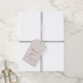 Gold Polka Dots Hartelijk dank Cadeaulabel (Met Touw)
