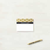 Gold Polka Dots Ik droom in goud Post-it® Notes (Op bureau)