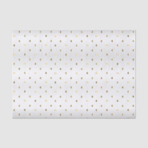 Gold Polka Dots op een witte achtergrond  Tissuepapier