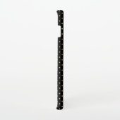 Gold Polka Dots Patroon Monogram Initiaal Zwart Samsung Galaxy Hoesje (Rechterkant)