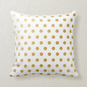 Gold Polka Dots Pattern Kussen