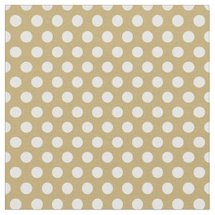 Gold Polka Dots Stof