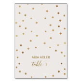 Gold Polka Dots Weddenschap Snel Place Kaarten (Voorkant)