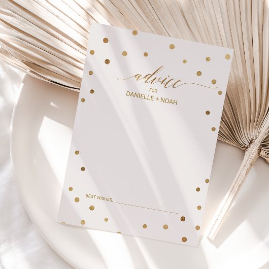 Gold Polka Dots Wedding Advieskaart
