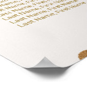 Gold Polka Dots Wedding Seating Chart Poster (Hoek)