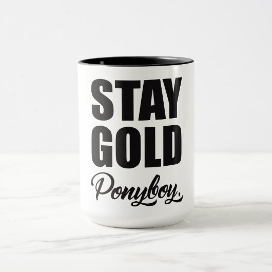Gold Ponyboy Coffee Mok (Midden)