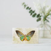 ** Gold Popular Glitter Gilded Butterfly Visitekaartje (Staand voorkant)