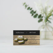 Gold Positive woordstenen life coach visitekaartje (Staand voorkant)