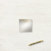 Gold  Post merkt op Post-it® Notes (Op bureau)