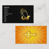GOLD PRAYING HANDS VISITEKAARTJES (Voorkant / Achterkant)