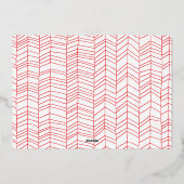 GOLD Prettige feestdagen Red Gradient kerstfoto (Achterkant)