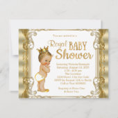 Gold Prince-Baby shower Kaart (Achterkant)