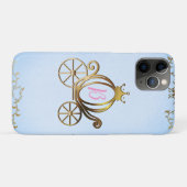 Gold Princess Carriage Blue Storybook gepersonalis Case-Mate iPhone Case (Achterkant (horizontaal))