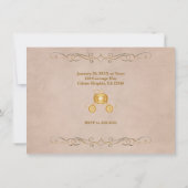 Gold Princess Cinderella Carriage Party Invitation (Dos)