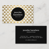 Gold Prism Carte de visite moderne (Devant / Derrière)