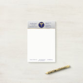 Gold Professional Blue Caduceus Post-it® Notes (Op bureau)