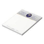 Gold Professional Medical Caduceus Blue Notitieblok (Gedraaid)