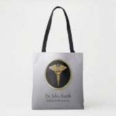 Gold Professional Medical Caduceus - Canvas tas (Voorkant)