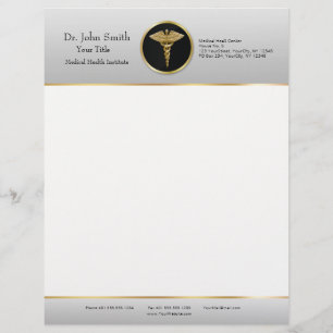 Gold Professional Medical Caduceus - Letterhead Briefhoofd Sjabloon