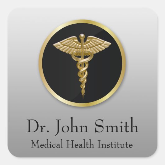 Gold Professional Médicale Caduceus - Sticker (Devant)