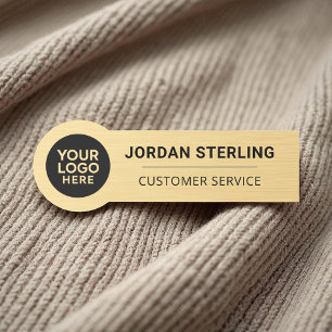 Gold Professional Modern Logo Bedrijf Naamplaatje