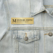 Gold Professional - persoonlijk monogram en naam Naamplaatje (In situ)