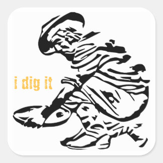 Gold Prospector Vierkante Sticker