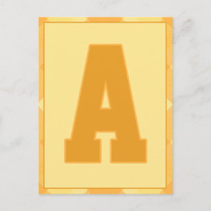 Gold Pset Letter "A" Typografie Banner Kaart