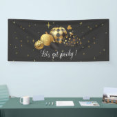 Gold Pumpkin Laten we Spooky Halloween Banner hale (Beurs)
