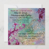 GOLD PURPLE DAMASK CARTE MASQUE Masquerade (Dos)