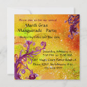 GOLD PURPLE DAMASK CARTE MASQUE Masquerade (Dos)
